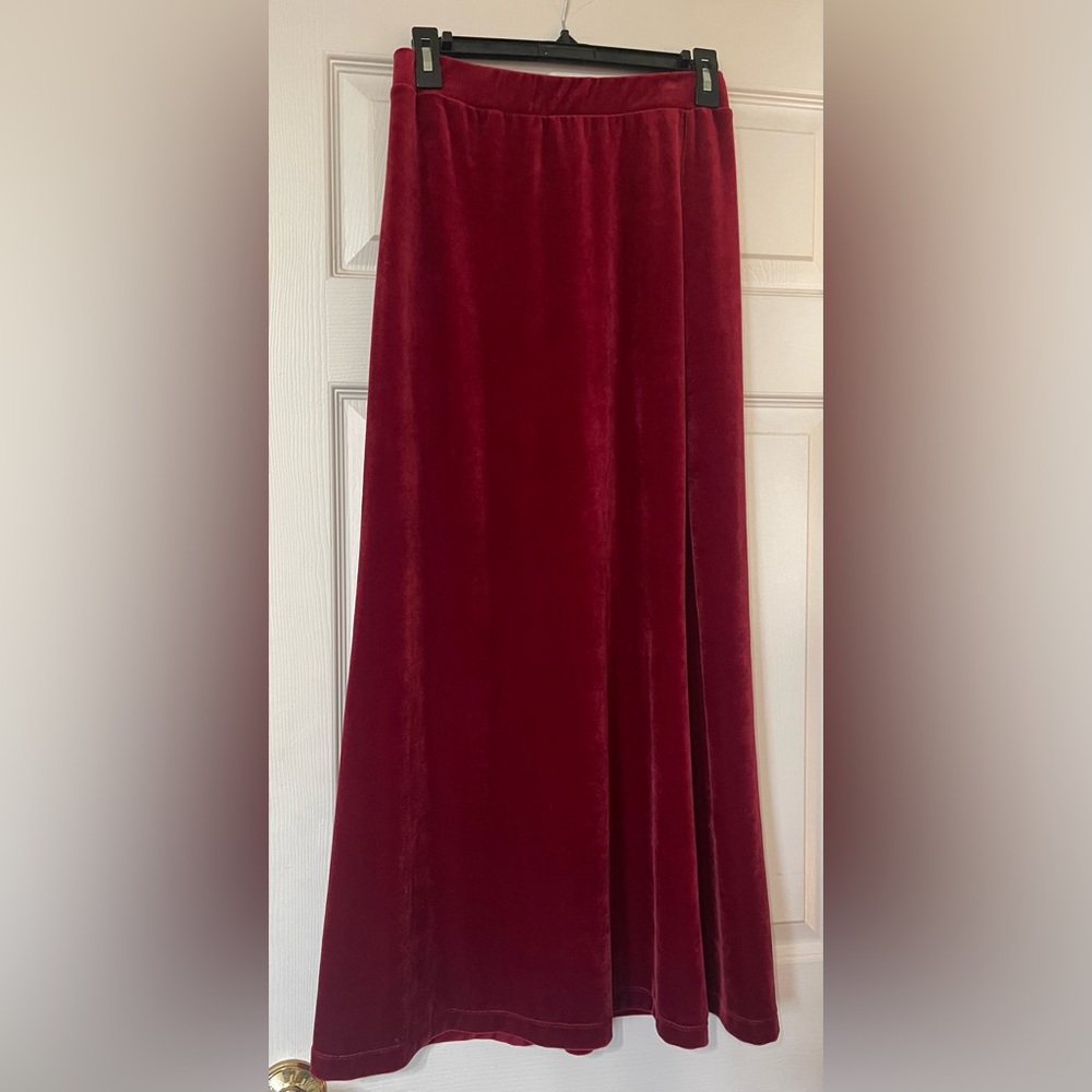 Jumping Joy Red Velvet Skirt